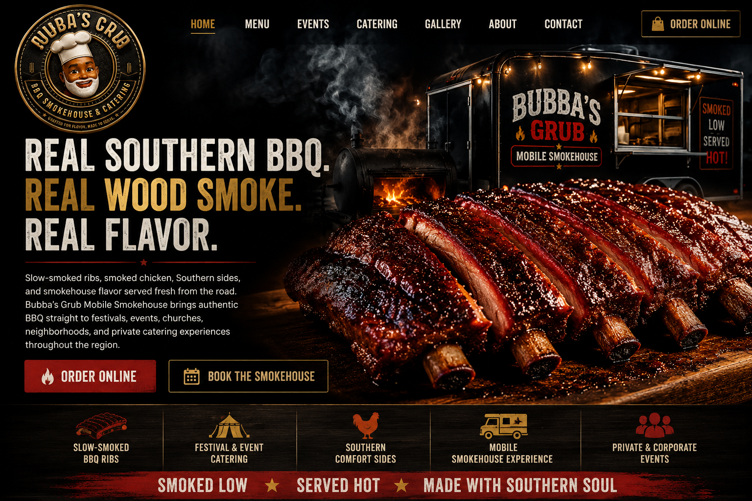 Bubba's Grub mobile smokehouse and ribs